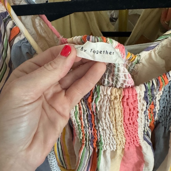 By Together boho puff sleeve striped top - Picture 4 of 4